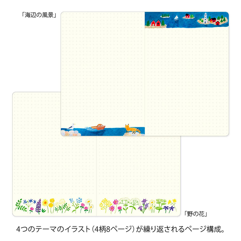 Midori Midori Yuru Log Notebook B6 Scandinavia Dot