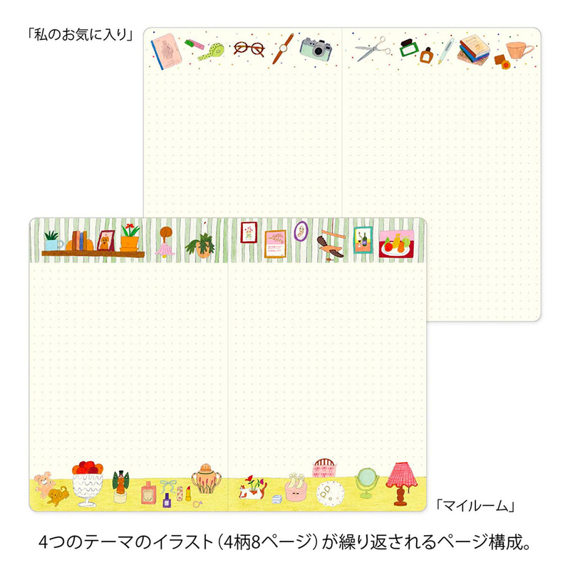 Midori Midori Yuru Log Notebook B6 My Life Dot