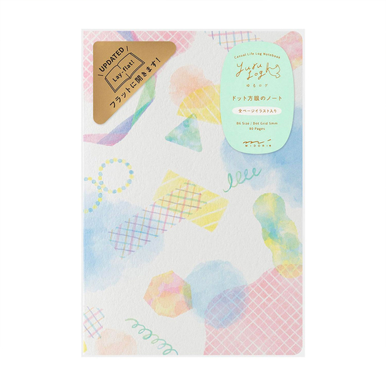 Midori Yuru Log Notebook B6 Watercolor Dot