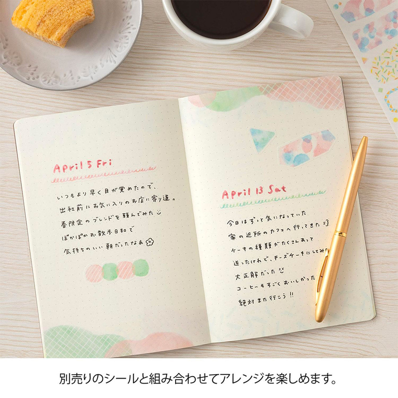Midori Midori Yuru Log Notebook B6 Watercolor Dot