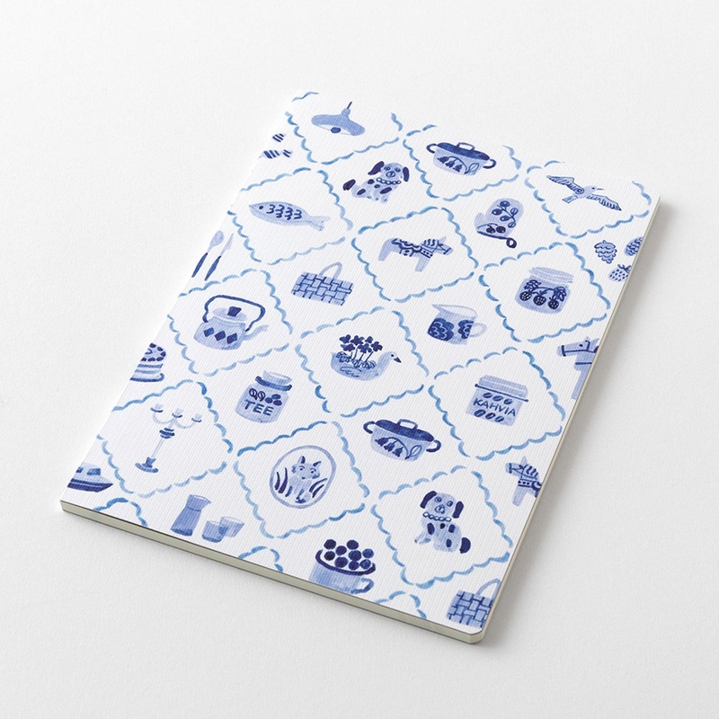 Midori Midori Yuru Log Notebook B6 Blue Nordic Dot
