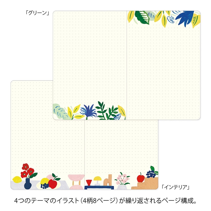 Midori Midori Yuru Log Notebook B6 Motif Textile Dot