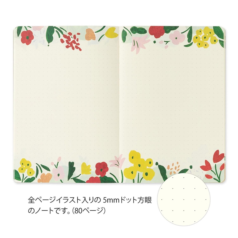 Midori Midori Yuru Log Notebook B6 Motif Textile Dot