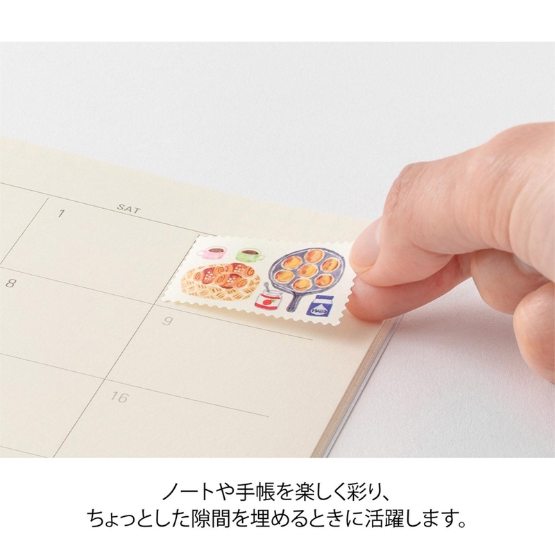 Midori Midori Yuru Log Roll Sticker Stamps