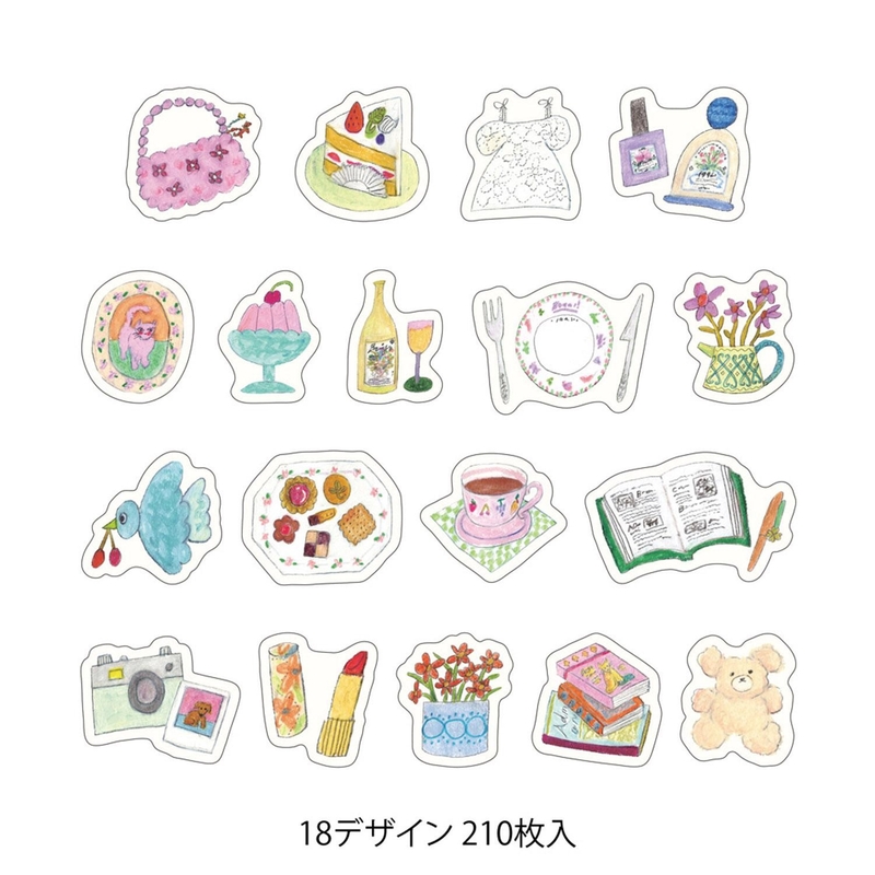 Midori Midori Yuru Log Roll Sticker Motifs