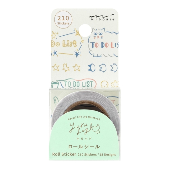 Midori Yuru Log Roll Sticker List