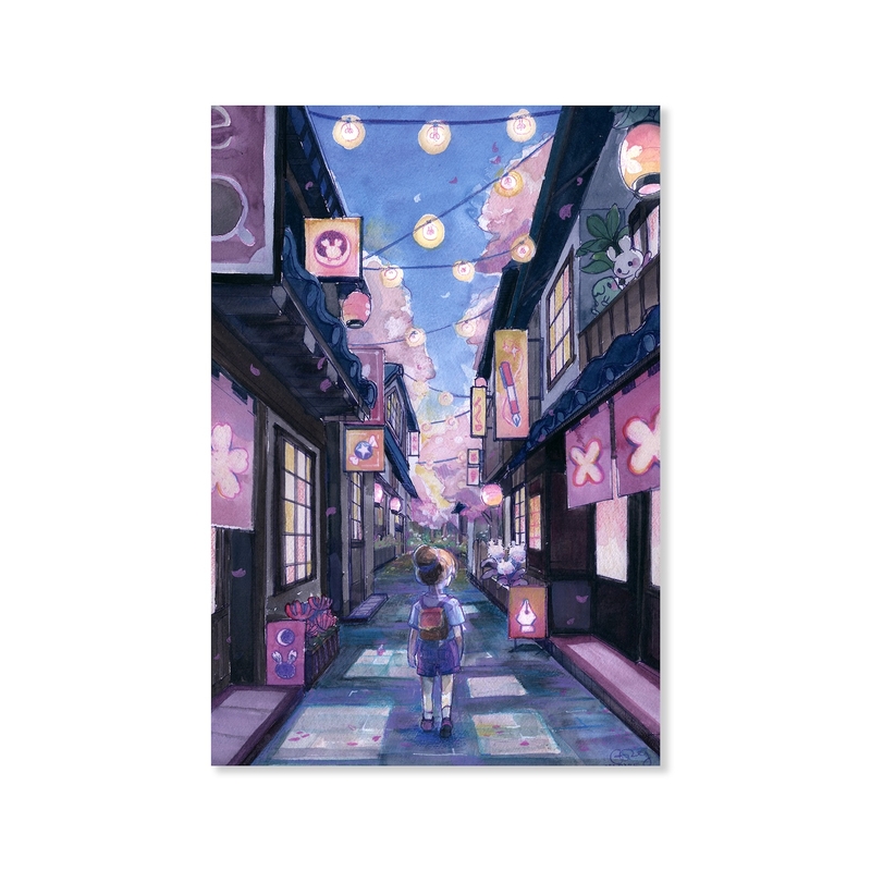 Esterbrook Esterbrook x Sakuradragon Set di 3 Cartoline Sakura Street
