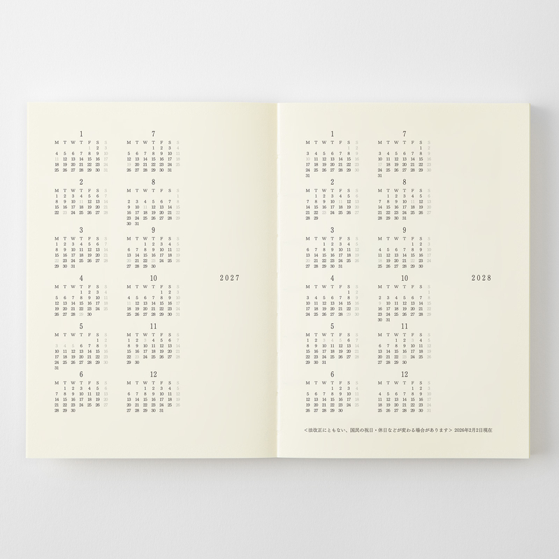 MD Paper MD Notebook Diary 2027 Weekly A6
