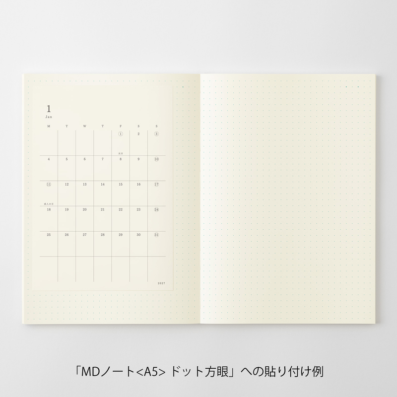 MD Paper MD Diary Sticker -M- Agenda 2027 Mensile Adesiva