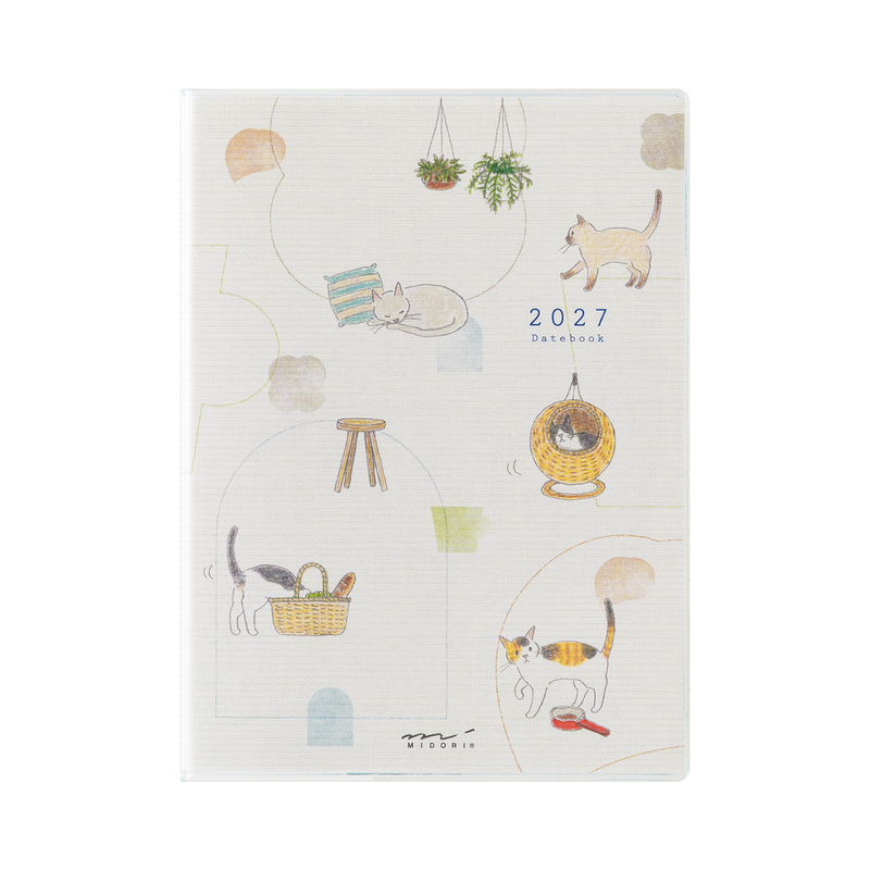 Midori Midori Pocket Diary 2027 Agenda Settimanale A6 Gatti