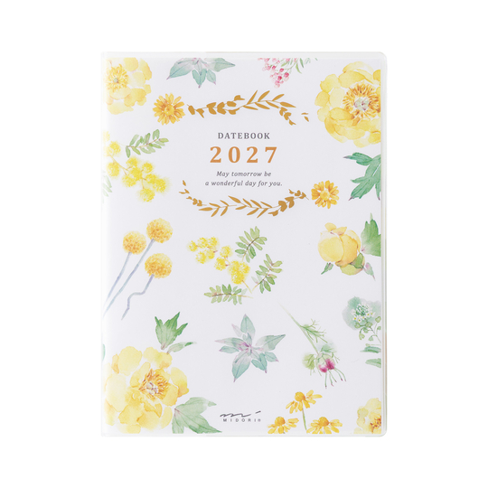 Midori Pocket Diary 2027 Agenda Settimanale A6 Fiori