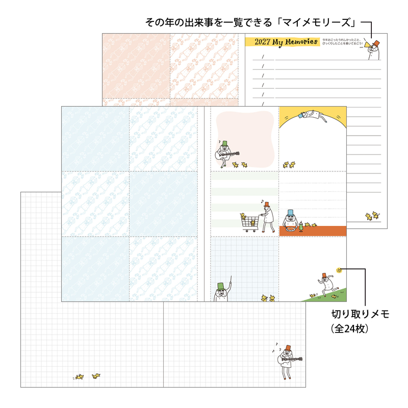 Midori Midori Pocket Diary 2027 Agenda Mensile A6 Ojisan