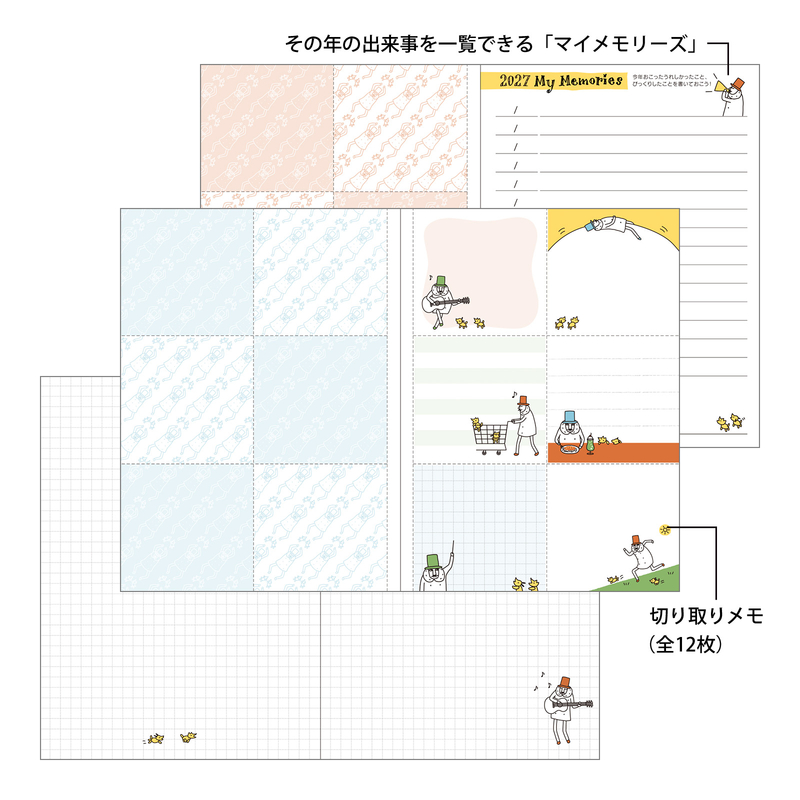 Midori Midori Pocket Diary 2027 Agenda Settimanale A6 Ojisan