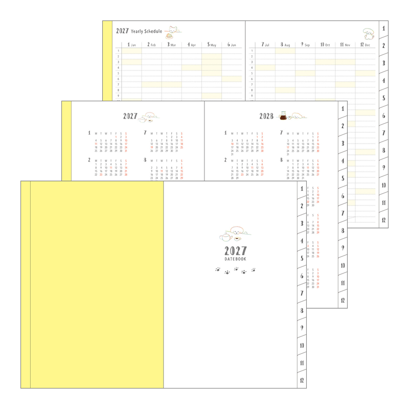 Midori Midori Pocket Diary 2027 Agenda Settimanale B6 Cani