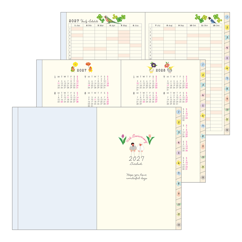 Midori Midori Pocket Diary 2027 B6 Bird