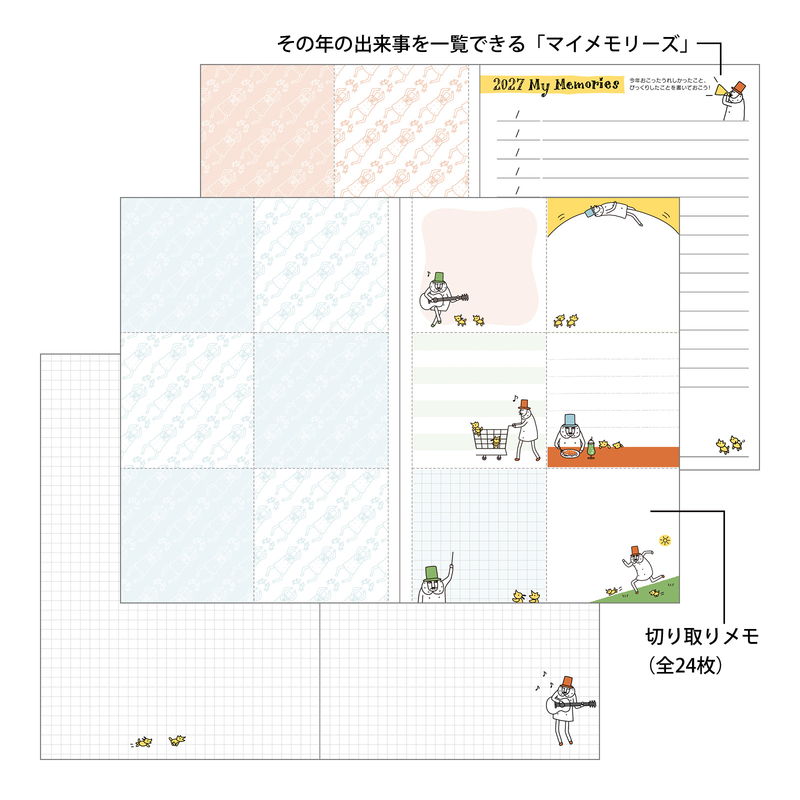Midori Midori Pocket Diary 2027 Agenda Settimanale B6 Ojisan