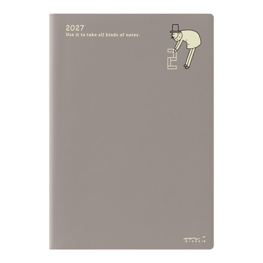 Midori Pocket Diary 2027 B6 Weekly Ojisan