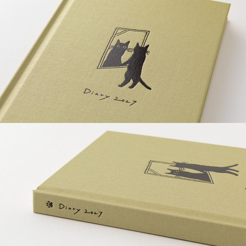 Midori Midori Book Style Diary 2027 Agenda Settimanale B6 Gatti Beige