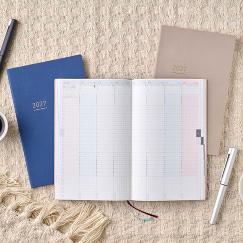 Kokuyo Kokuyo Jibun Techo Lite Agenda 2027 A5 Slim Beige