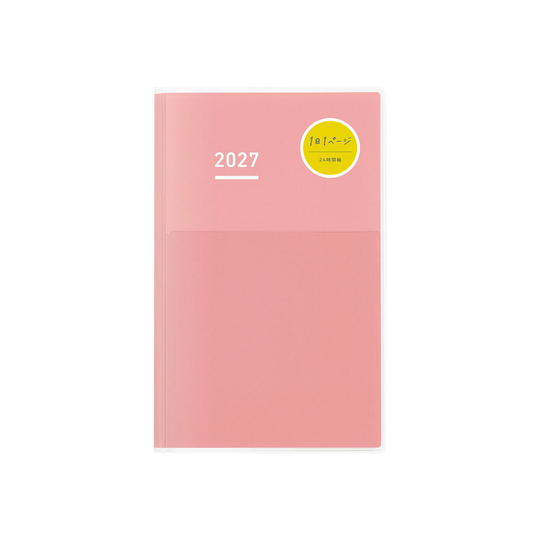Kokuyo Jibun Techo Days mini Agenda 2027 B6 Slim Rosa