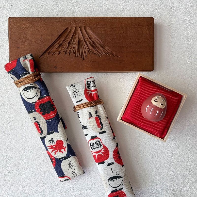 Kyoku Haku Kyoku Haku Kimono Portapenne 1 Posto Daruma Rice White