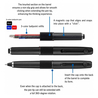 Uni Uni-ball Zento Signature 3 Color 0.5 mm Penna Multifunzione Nera