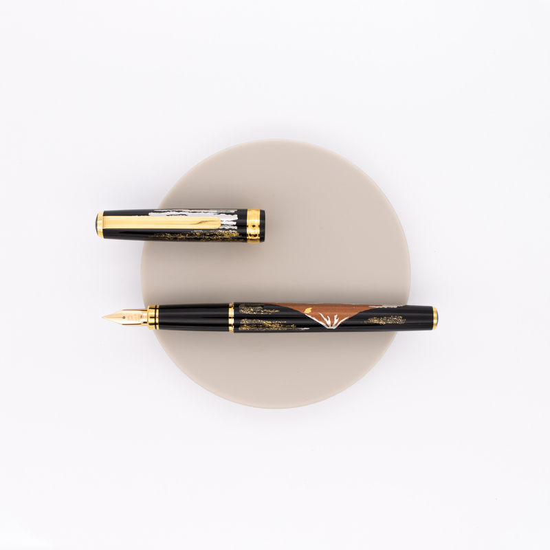 Platinum Vicoh Modern Maki-e Penna Stilografica Mt. Fuji Rosso