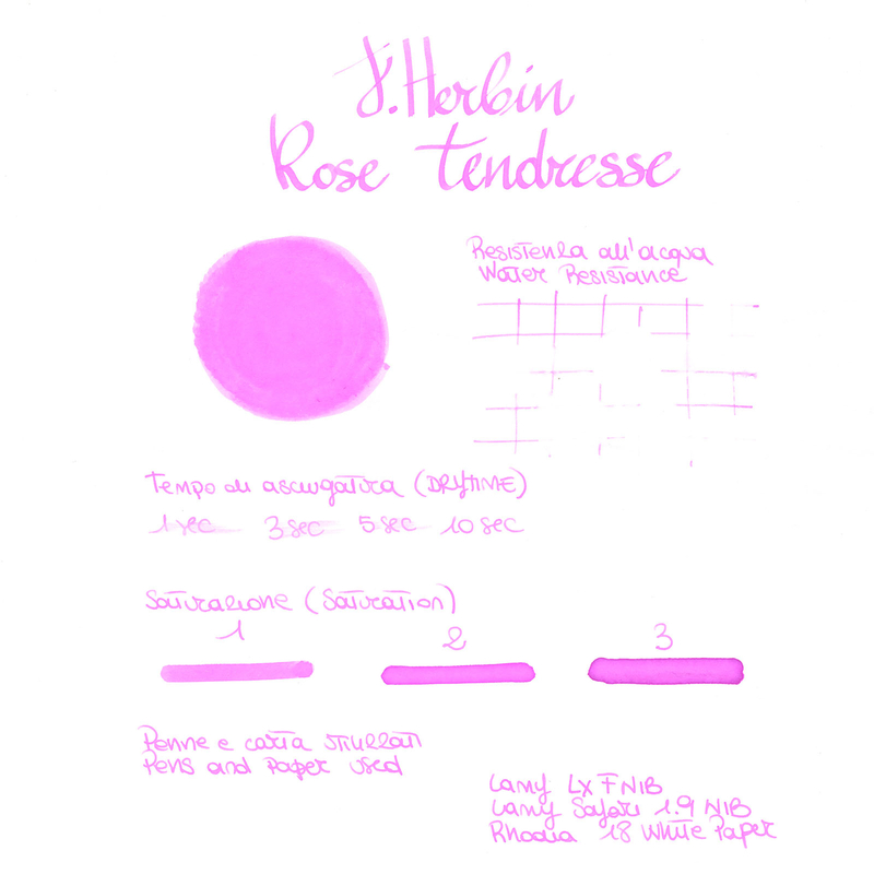 Herbin Rose Tendresse Ink Bottle 30 ml
