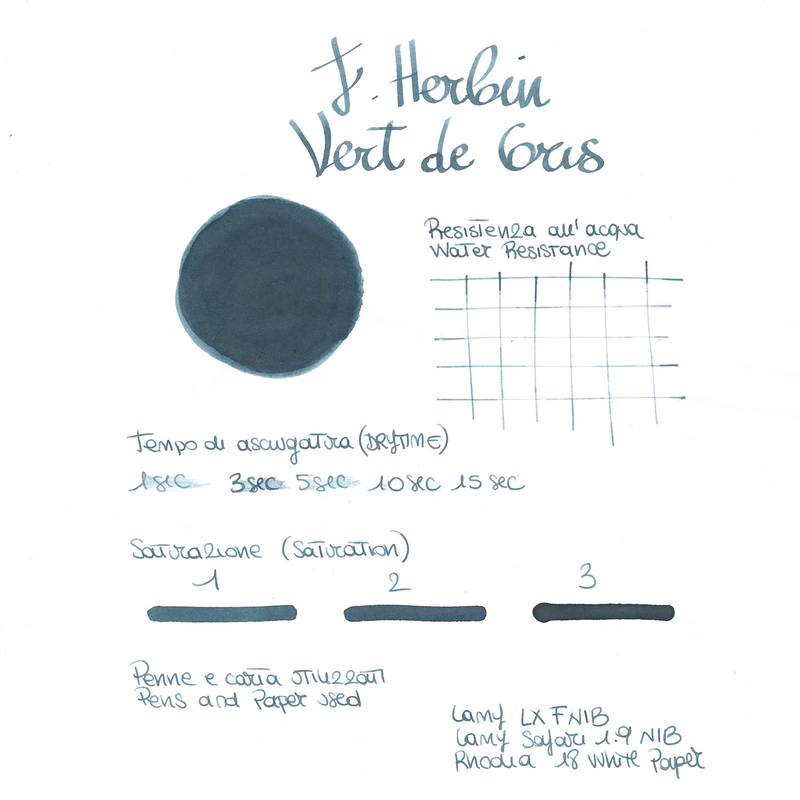 Herbin Vert de Gris Ink Bottle 30 ml