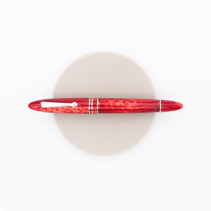 Leonardo Officina Italiana Furore Penna Stilografica Rosso Passione & Rodio
