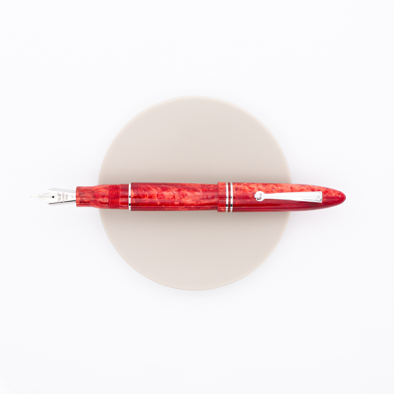 Leonardo Officina Italiana Furore Penna Stilografica Rosso Passione & Rodio