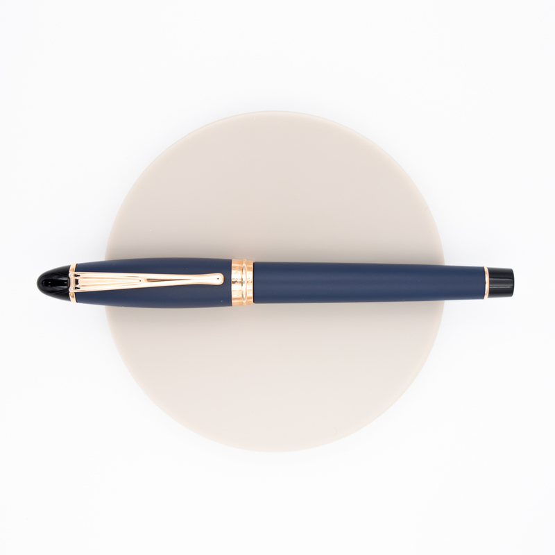 Aurora Ipsilon Satin Penna Roller Blu Oro Rosa