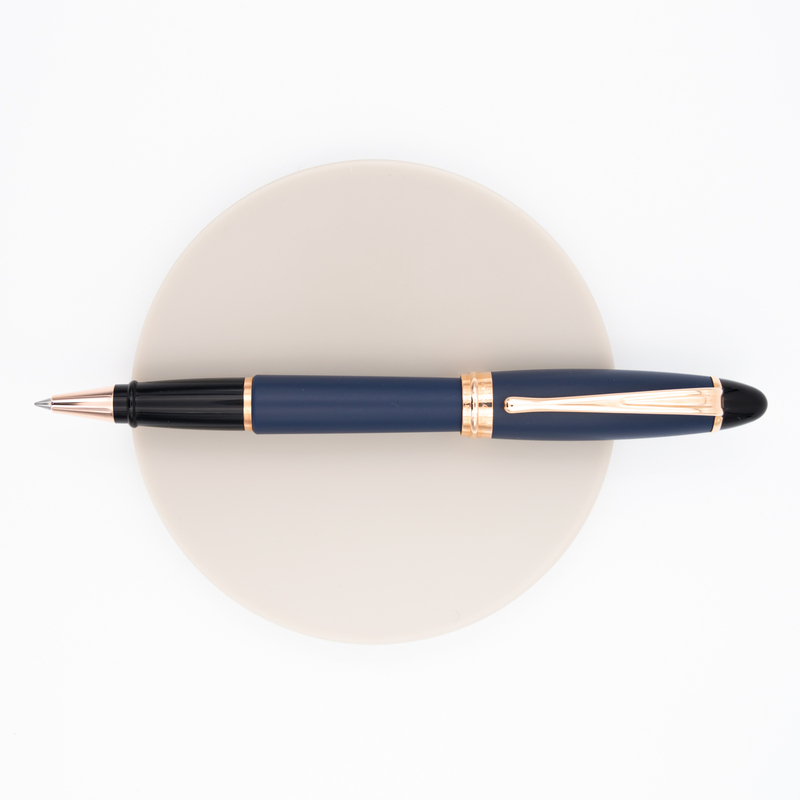 Aurora Ipsilon Satin Penna Roller Blu Oro Rosa