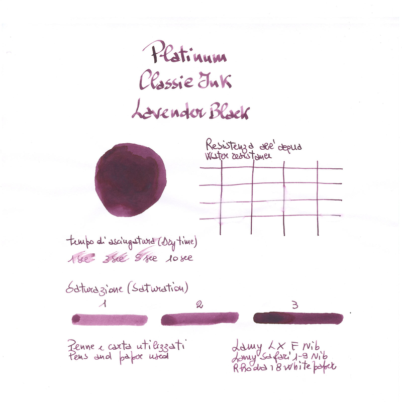 Platinum Classic Ink Lavender Black Inchiostro 60 ml