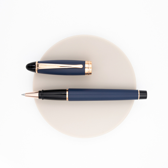 Aurora Ipsilon Satin Penna Roller Blu Oro Rosa