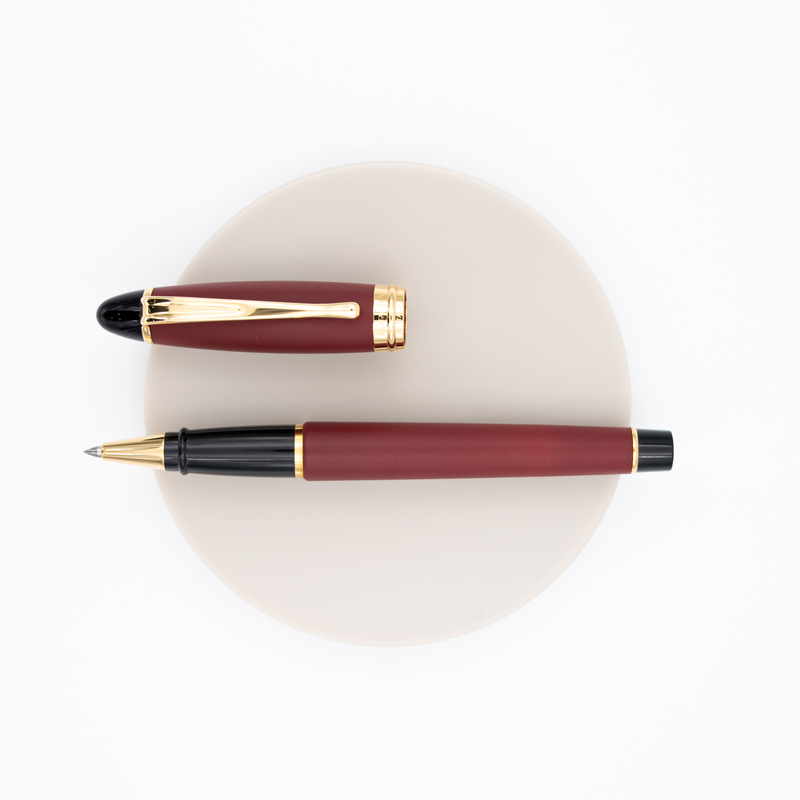 Aurora Ipsilon Satin Penna Roller Rossa Oro Rosa