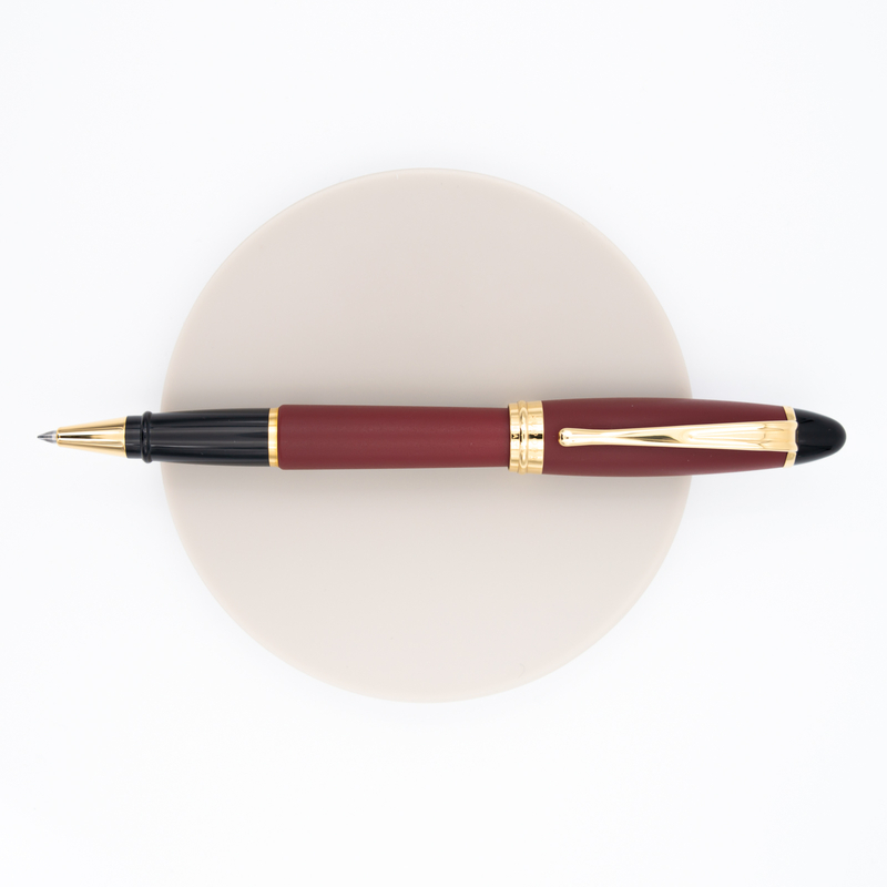 Aurora Ipsilon Satin Rollerball Pen Red Rose Gold