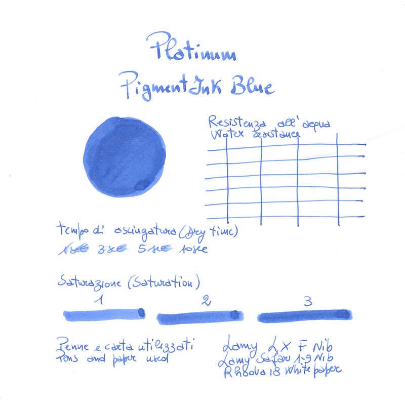 Platinum Pigment Ink Blu Inchiostro 60 ml Indelebile