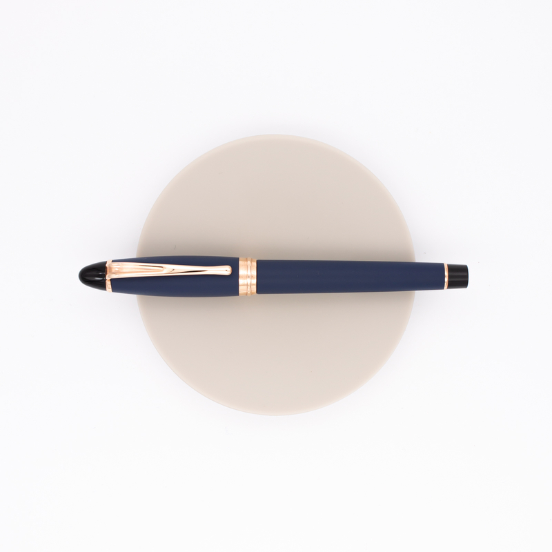 Aurora Ipsilon Satin Penna Stilografica Blu Oro Rosa