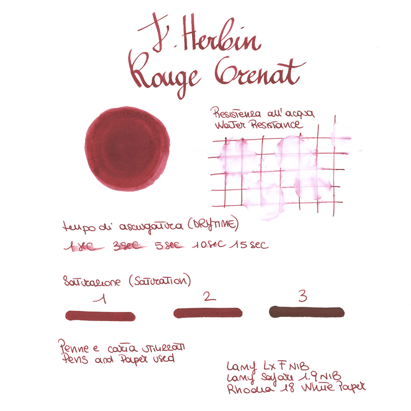 Herbin Rouge Grenat 6 Cartucce