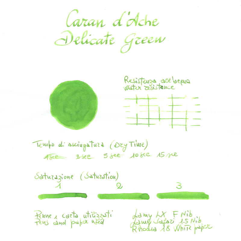 Caran d'Ache Delicate Green 6 Ink Cartridges